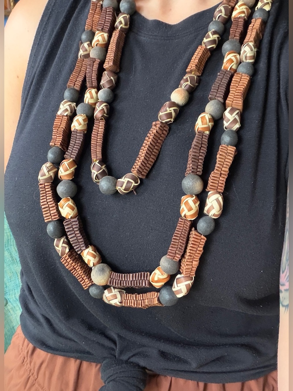 Chunky statement necklace set